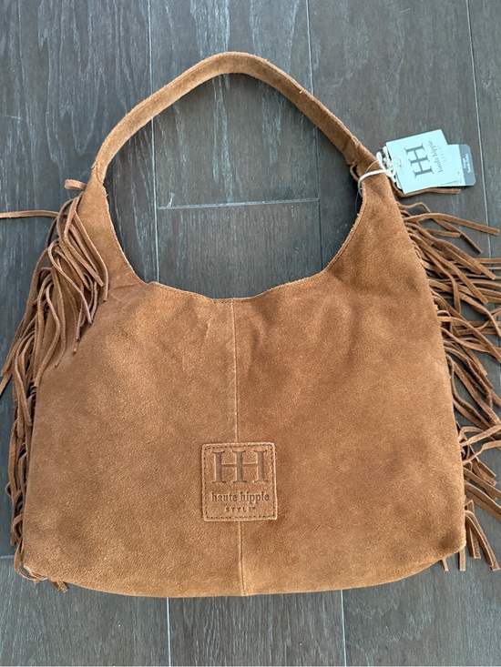 Haute Hippie Handbags - 👜🌸✨ NWT Unique Haute Hippie Suede Fringe Shoulder Bag in Cognac Brown